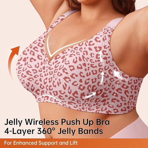 Leopard jelly bra, Cute Wireless Seamless Women's Wear
