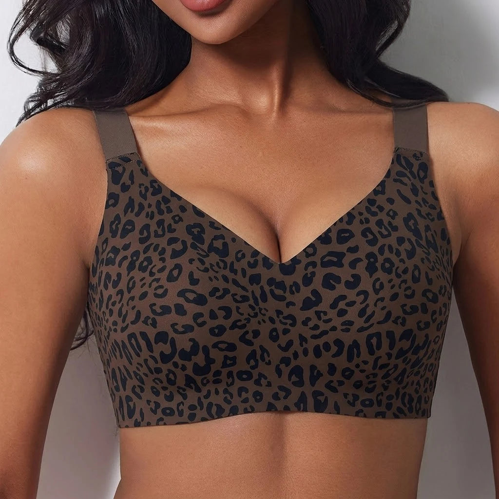 Leopard jelly bra, Cute Wireless Seamless Women's Wear